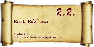 Reit Rózsa névjegykártya