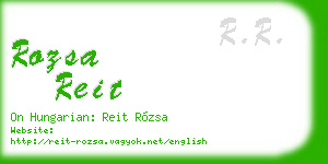 rozsa reit business card